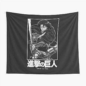 Captain Levi Attack On Itan In White Funny Tapestry