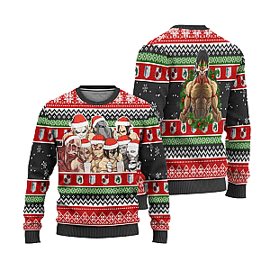 Attack on Titan Ugly Christmas Sweater for Nine Titans Xmas Gift