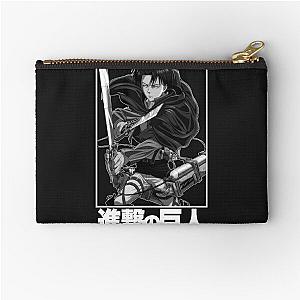 Captain Levi Attack On Itan In White Funny Zipper Pouch