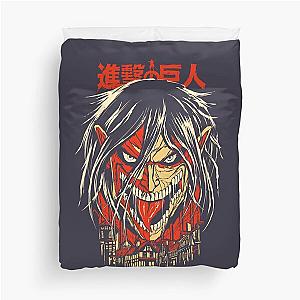 Vintage Retro Attack Titan Duvet Cover