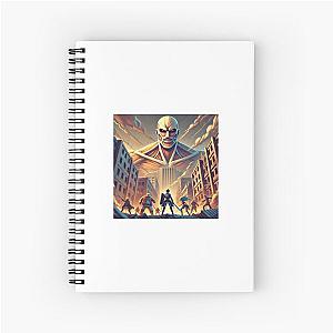 Heroic Battle Against Towering Titan Figure Spiral Notebook