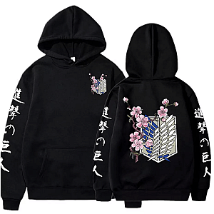 Attack On Titan Hoodie - AOT Sakura Survey Corps Hoodie