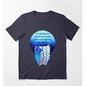 Attack on Titan Shirt Store: Blue Freedom of Wigs Slogan Shirt