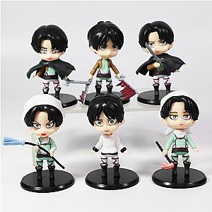 6Pcs Attack on Titan Figures - Funny  AOT Anime Figures