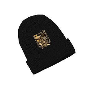 Attack On Titan Beanies Caps: Golden Wings of Freedom Black Beanie