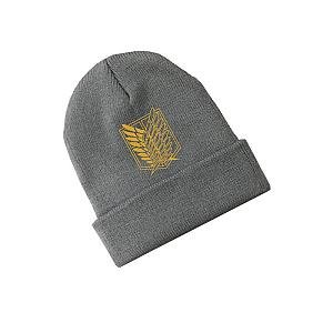 Attack On Titan Beanies Caps: Golden Wings of Freedom Gray Beanie