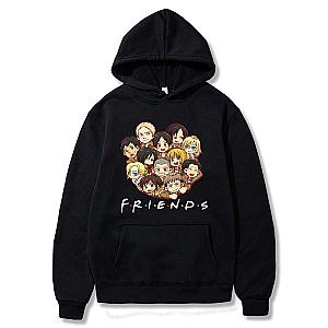 Attack On Titan Hoodie - Friends Wings Freedom Streetwear Hoodie