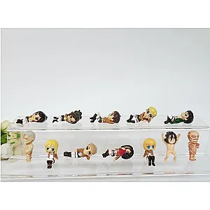 Attack on Titan Anime Figures - 10pcs Mini Scout Regiment Characters Toy Figure