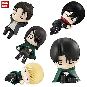 Attack on Titan Anime Figures - Sleepy Eren Jaeger Mikasa Ackerman Armin Hange Zoe Toy Figure