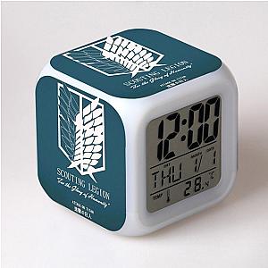 Attack On Titan Clock Merch - Wings Of Liberty 7 Colors Change Touch Light Alarm Clock