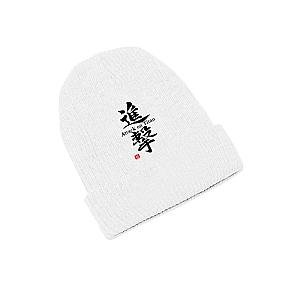 Attack On Titan Beanies Caps: Attack On Titan White Graphic Beanie