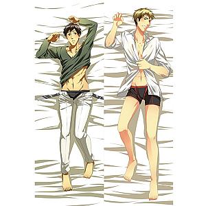 Attack On Titan Body Pillow Merch: Erwin Smith And Bertholdt Hoover Dakimakura