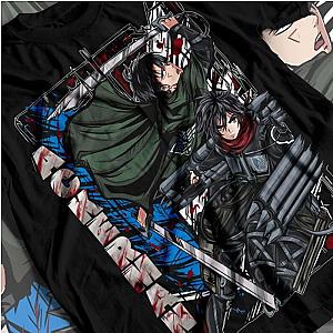 Attack On Titan Shirts – Ackerman Levi and Mikasa T-Shirt