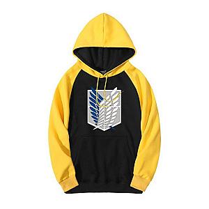 Attack On Titan Hoodie Merch: Wings Of Liberty Scout Regiment Emblem Colored Hoodie