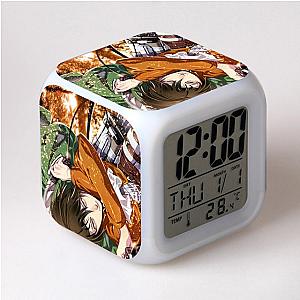 Attack On Titan Clock Merch - Mikasa Ackerman 7 Colors Change Touch Light Alarm Clock