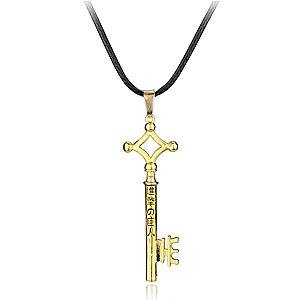 Attack On Titan Merch: Eren Yeager Key Gold Necklace