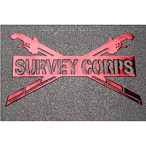 Attack on Titan Metal Stickers: Survey Corps In Red Logo Sticker