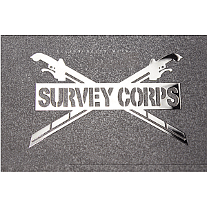 Attack on Titan Metal Stickers: Survey Corps In Silver Logo Sticker