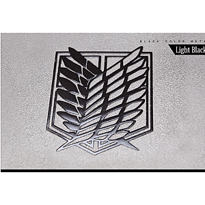 Attack on Titan Metal Stickers: Wings of Freedom In Black