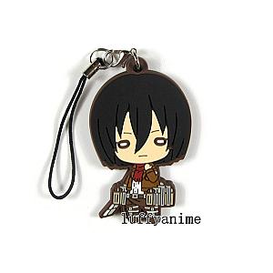 Attack On Titan Rubber Merch: Mikasa Ackerman Rubber Keychain