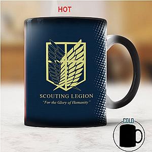 Attack on Titan Color Changing Mug: Attack On Titan Blue Logo Mug