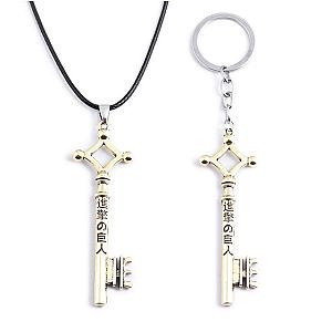 Attack On Titan Metal Merch: Attack On Titan's Key Necklace And Keychain Set