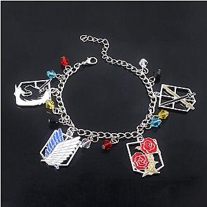 Attack On Titan Bracelet: Attack On Titan Metal Logo Bracelet