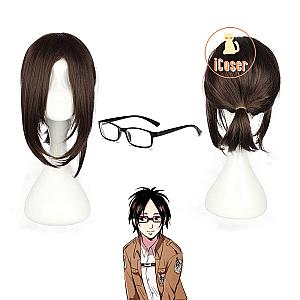 Attack on Titan Cosplay Merch: Hange Zoe With Glasses Wig