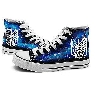 Attack on Titan Shoes Merch: Attack On Titan's Logo Blue High-Top