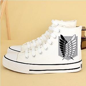 Attack on Titan Shoes Merch: White Attack On Titan's Logo