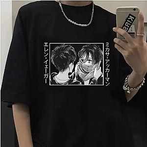 Attack On Titan Shirts – Mikasa Ackerman Eren Jaeger Anime T-Shirt