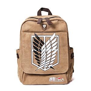 Attack on Titan Backpack Merch: Attack On Titan's Logo Canvas Backpack