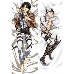 Attack On Titan Body Pillow Merch: Levi Ackerman Body Pillow Case Dakimakura Hugging Pillow