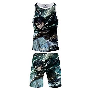 Attack On Titan: Levi Ackerman 3D Set Summer Baseball Tank Tops