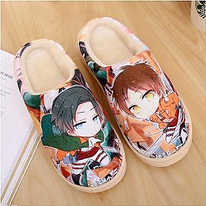 Attack On Titan Indoor Home Slippers: Levi Ackerman And Eren Yeager