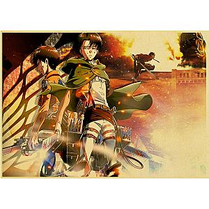 Attack on Titan Poster Merch: Levi Ackerman And Eren Yeager