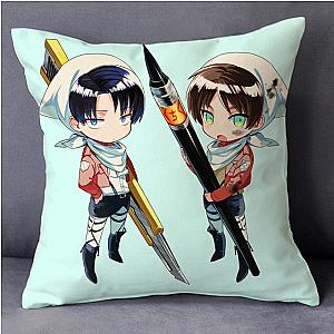 Attack On Titan Pillow: Chibi Eren Yeager And Levi Ackerman