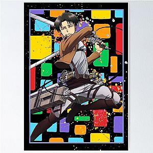 Attack on Titan Posters - Levi Ackerman Color Block Design Poster Decor IP1511