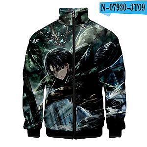 Attack on Titan Stand Collar Zipper Jacket: Levi Ackerman  3D