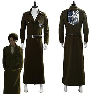 Attack on Titan Cosplay Merch: Levi Ackerman Scouting Legion Soldier Coat Trench Jacket