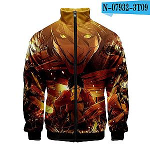 Attack on Titan Stand Collar Zipper Jacket: Eren Yeager And Titan  3D