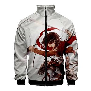 Attack on Titan Stand Collar Zipper Jacket: Mikasa Ackerman  3D