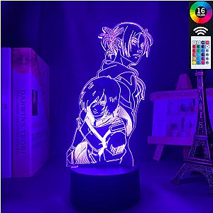 Attack On Titans: Annie Leonhart And Mikasa Ackerman 3D LED Lamp