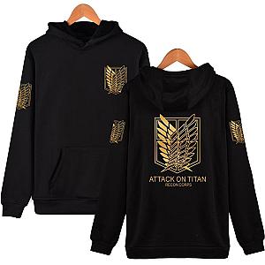 Attack On Titan Hoodie Merch - Survey Corps Wings of Freedom Golden Emblem Hoodie