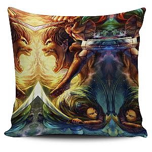 Attack on Titan Pillow Merch - Vibrant Levi Ackerman x Eren Yeager Pillow Cover