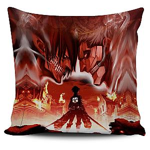 Attack on Titan Pillow Merch - Eren Yeager Burning Titan Pillow Cover