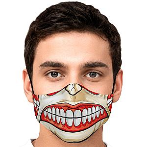 Attack on Titan Face Mask Merch - Colossal Titan Premium Carbon Filter Face Mask