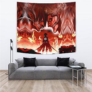 Attack On Titan Wall-Poster: Buring Attack On Titan Tapestries