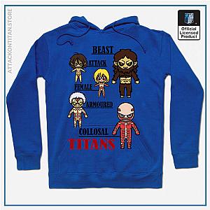 Attack on Titan Hoodie Merch - TITANS Chibi Art Hoodie