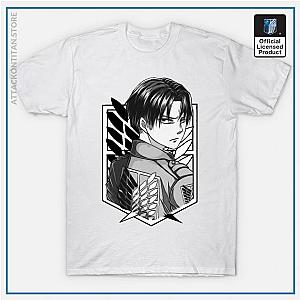 Attack On Titan Shirt Merch - Levi Ackerman Black &amp; White Portrait Shirt